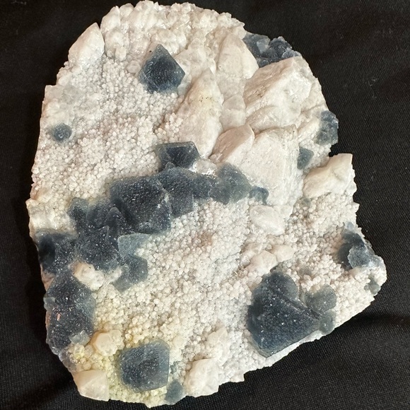 Rare Blue Fluorite on a beautiful Candle Quartz Mineral Specimen